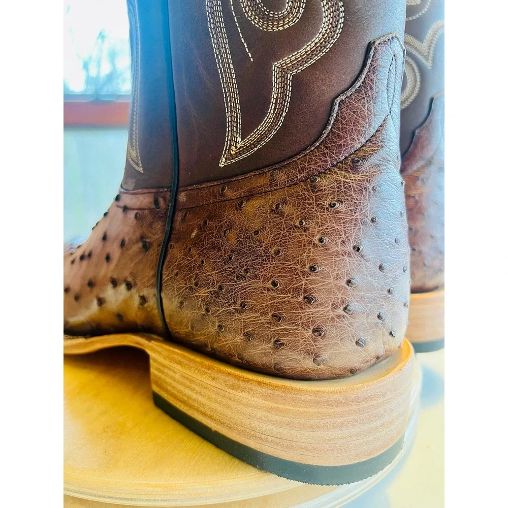 HORSE POWER Cowboy Boots TOP HAND KANGO TOBACCO FQ OSTRICH - HP8001 Mens 11.5 D